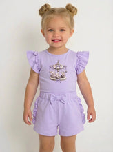 Load image into Gallery viewer, Giorgio Bambini Lilac Teddy Carousel Short Set