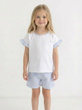 Load image into Gallery viewer, Rapife Older Girls Blue Stripe Short Set