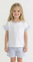Load image into Gallery viewer, Rapife Older Girls Blue Stripe Short Set