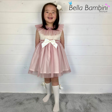 Ceyber Girls Dusky Pink Tulle Dress