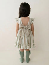 Load image into Gallery viewer, Baby Ferr Older Girls Beige Stripe Dress