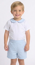 Load image into Gallery viewer, Ceyber Baby Boys Blue Waffle Short Set