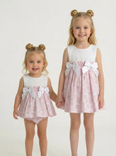 Load image into Gallery viewer, Ceyber Girls Pink Carousel Double Bow Dress