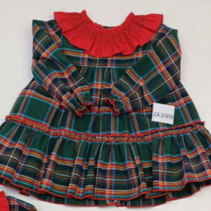 Ceyber Older Girls Green tartan Dress