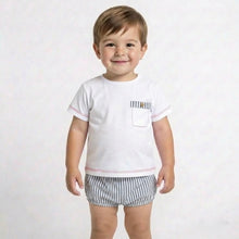 Load image into Gallery viewer, Rapife Baby Boys Red &amp; Navy Stripe Jam Set
