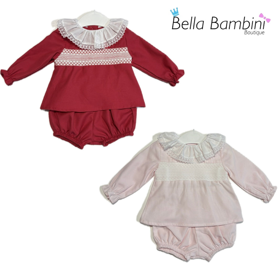 Little Star Baby Girls Smock Jam Set