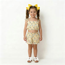 Load image into Gallery viewer, Calamaro Girls Lemon Short Set