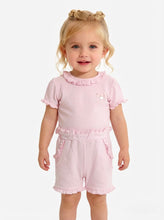 Load image into Gallery viewer, Blues Baby Pink Frill Top And Short