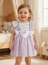 Load image into Gallery viewer, Ceyber Girls Lilac Gingham Dress