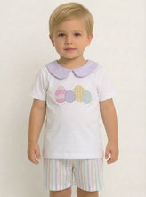 Load image into Gallery viewer, Easter Boys Pastel Stripe Short Set
