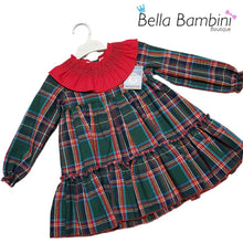 Load image into Gallery viewer, Ceyber Older Girls Green tartan Dress