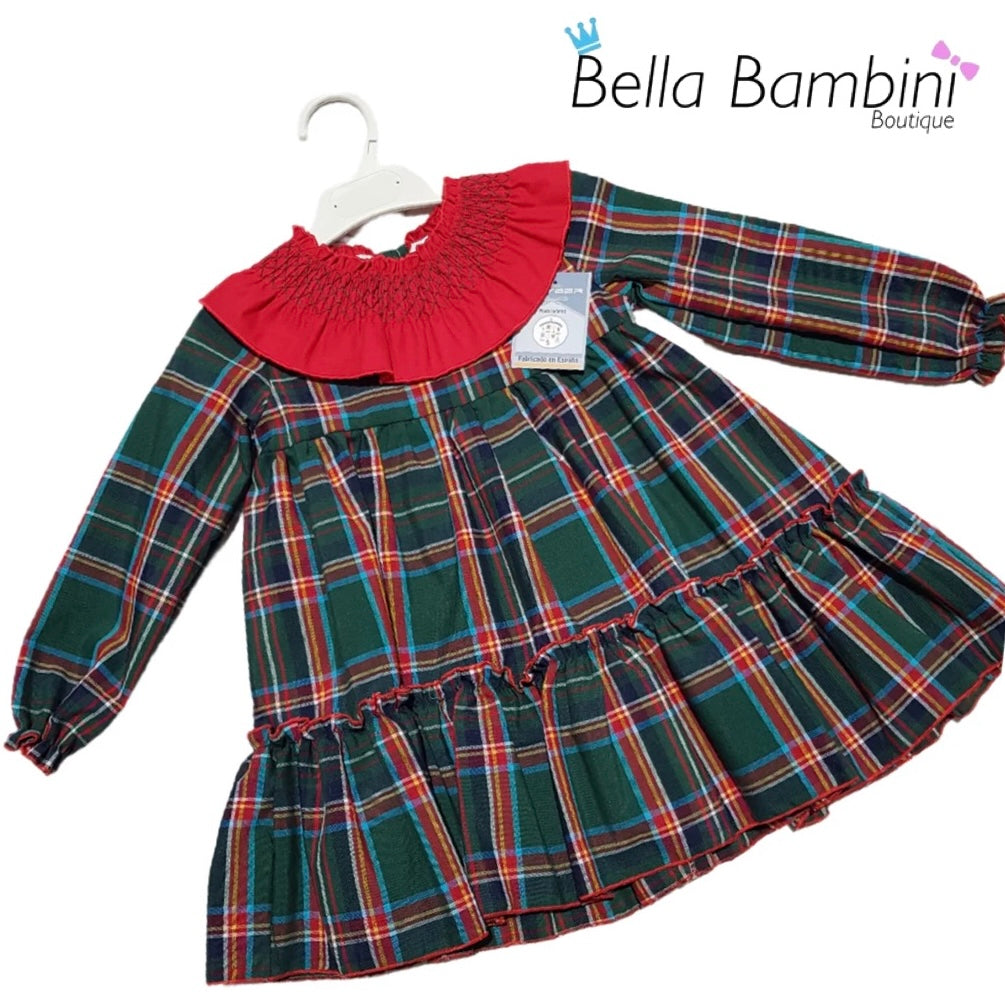 Ceyber Older Girls Green tartan Dress