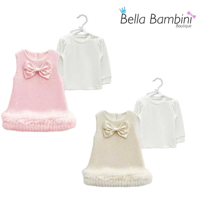 Giorgio Bambini Baby Girls Tulle Bow Dress