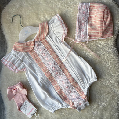 Baby Girls Clearance ROMPER AND BONNET ONLY