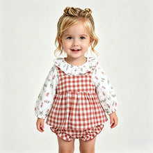 Load image into Gallery viewer, PRE ORDER Calamaro Baby Girls Red Riding Hood Gingham Set 22130