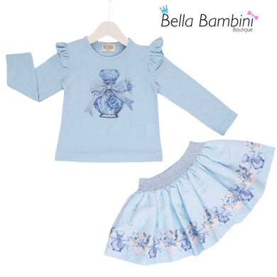 Neon Kids Blue Perfume Skirt Set