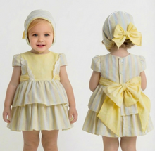 Load image into Gallery viewer, Dbb Baby Girls Lemon Stripe Dress
