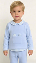 Load image into Gallery viewer, Dulce De Fresa Blue Check Pocket Lounge Set