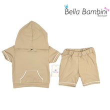 Load image into Gallery viewer, Kleo Kids Baby Boys Biege Short Set