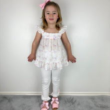 Load image into Gallery viewer, Mintini Girls Butterfly Broderie Dress &amp; Leggings