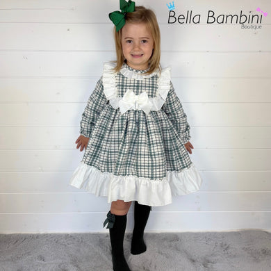 Ceyber Girls Green Check Dress