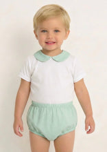 Load image into Gallery viewer, Babidu Boys Mint Gingham Jam Short Set