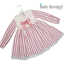 Load image into Gallery viewer, Ceyber Older Girls Dusky Pink Stripe Dress