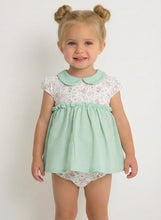 Load image into Gallery viewer, Babidu Baby Girls Floral Mint Set