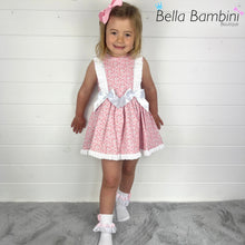 Load image into Gallery viewer, Ceyber Girls Pink Cherry Double Bow Dress