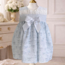 Load image into Gallery viewer, Ceyber Girls Blue Carousel Smock Dress