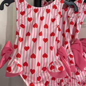 Red and Pink Love Heart Swimwear