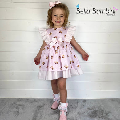 Ceyber Girls Pink Teddy Bear Dress