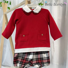 Load image into Gallery viewer, Baby Ferr Red Jumper Check Short Set