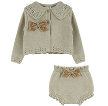 Load image into Gallery viewer, Dulce De Fresa Baby Girls Beige Knit Set