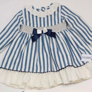 Ceyber Older Girls Navy Stripe Dress