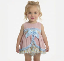 Load image into Gallery viewer, Ceyber Baby Girls Pink Floral Frill Dress