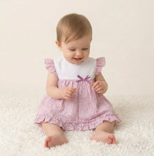 Load image into Gallery viewer, Baby Ferr Baby Girls Dusky Pink Gingham Dress &amp; Bloomers
