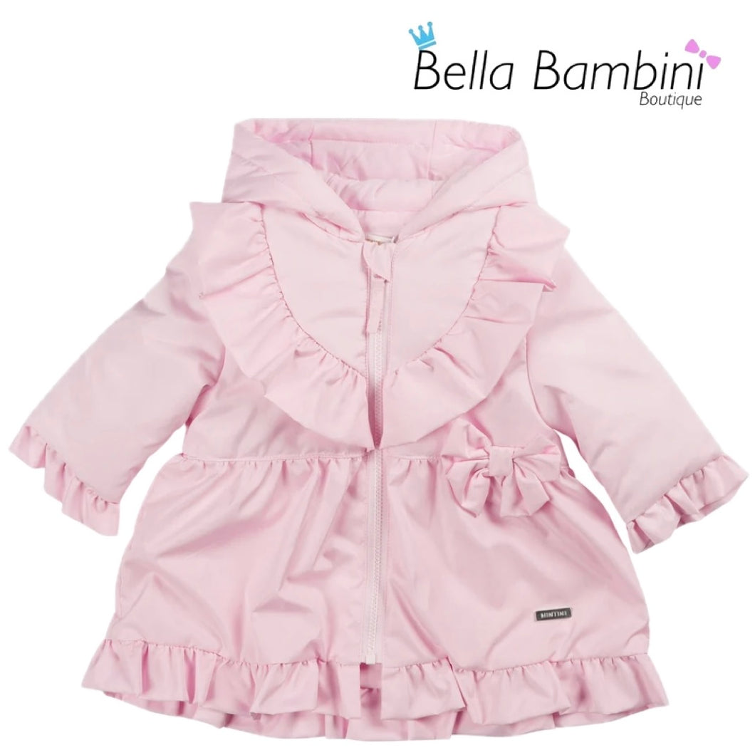 Mintini Girls Pink Ruffle Bow Summer Jacket