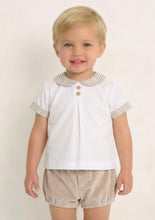 Load image into Gallery viewer, Calamaro Baby Boys Beige Gingham Jam Set