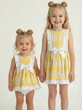 Load image into Gallery viewer, Ceyber Girls Yellow Check Dress