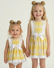 Load image into Gallery viewer, Ceyber Girls Yellow Check Dress