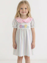 Load image into Gallery viewer, Easter Girls Pastel Stripe Egg Dress