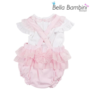 Mintini Baby Girls Pink Romper Set