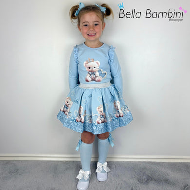 Giorgio Bambini Blue Teddy Skirt Set