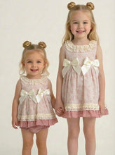 Load image into Gallery viewer, Ceyber Girls Pink and Cream Dress