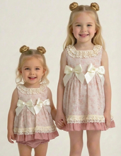Load image into Gallery viewer, Ceyber Girls Pink and Cream Dress