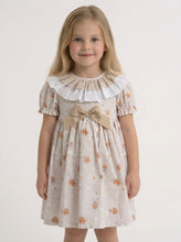Load image into Gallery viewer, Ceyber Girls Beige Basket Smock Style Dress