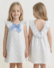 Load image into Gallery viewer, Rapife Girls Blue Floral Dress Set