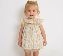 Load image into Gallery viewer, Baby Ferr Baby Girls Peach Floral Dress &amp; Bloomers