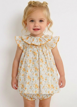 Load image into Gallery viewer, Baby Ferr Baby Girls Peach Floral Dress &amp; Bloomers